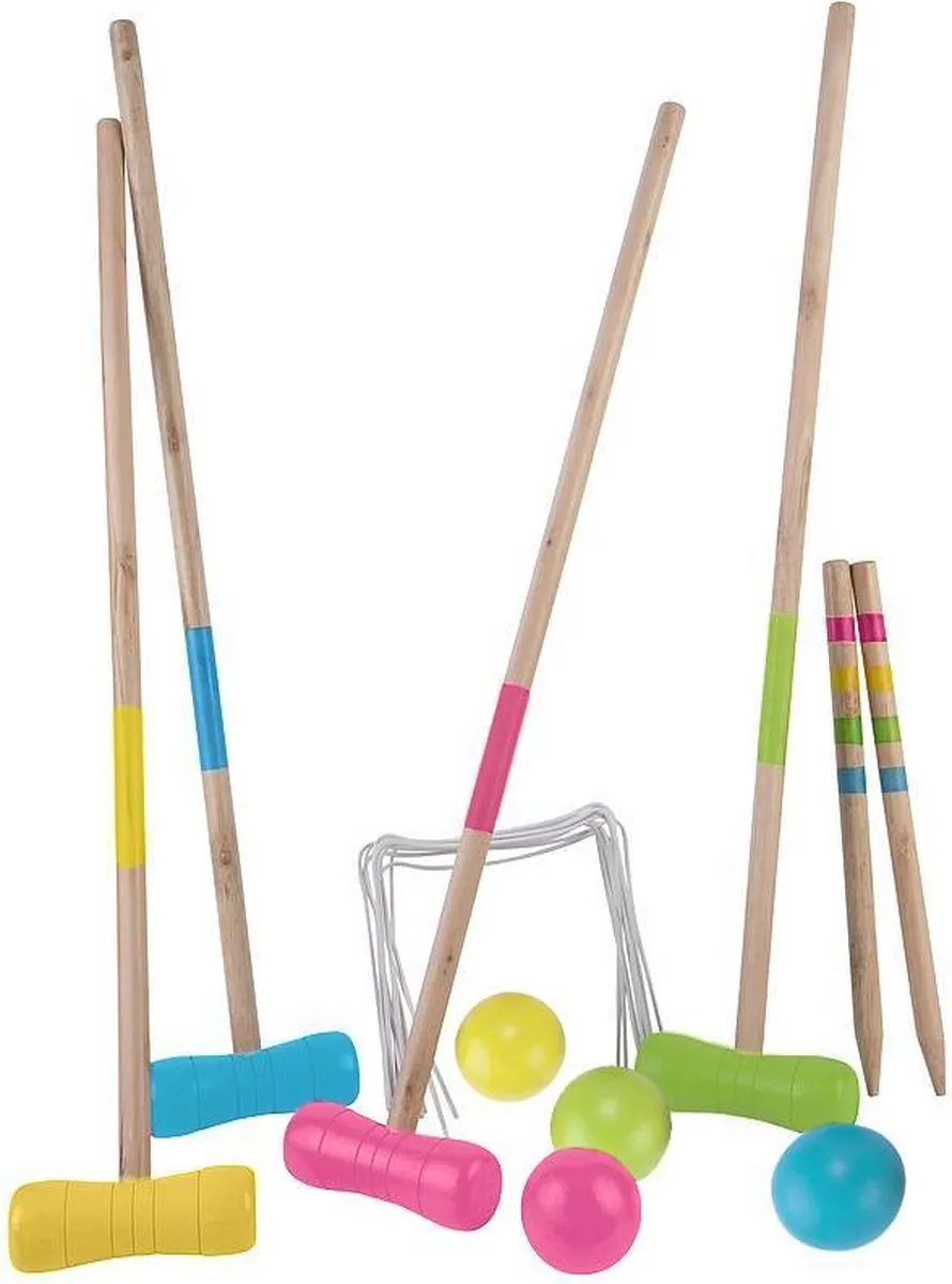 Angel Toys Croquetset Berkenhout 75cm