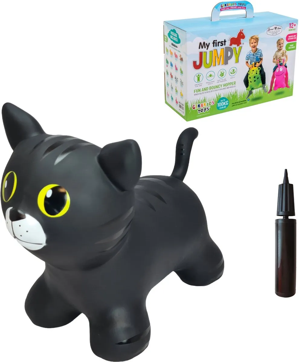 VTOYZ-GERARDOS Jumpy Kat Skippybal 100kg - Zwart