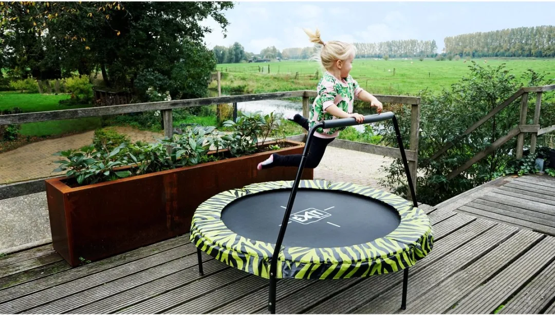 EXIT Tiggy Junior Trampoline 140cm - Zwart/Groen