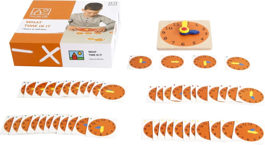 Toys for Life Hoe Laat Is Het Klokkijken Houten Speelgoed 100_523928 - 48 Kaartjes