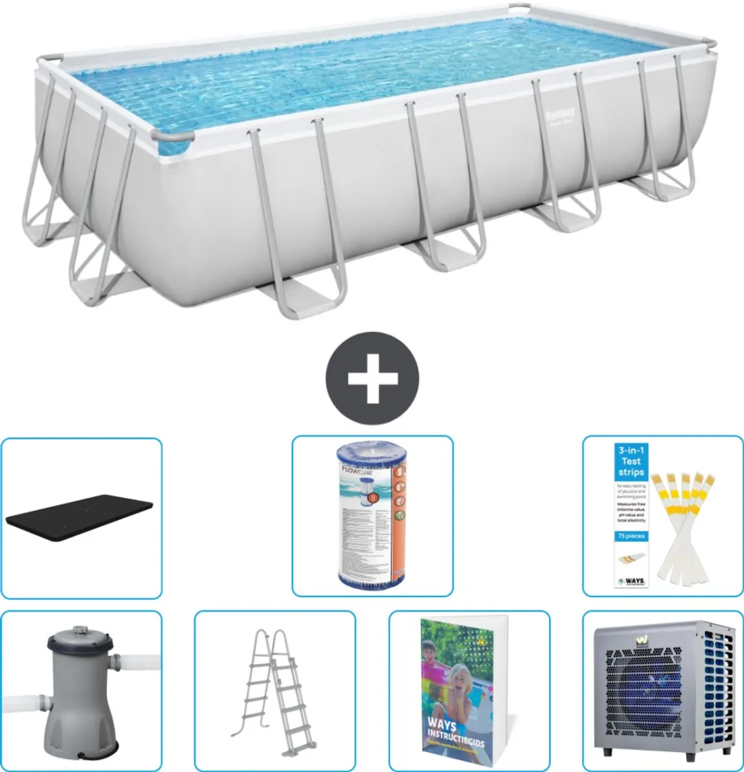 Bestway Power Steel Zwembad 488x244x122cm