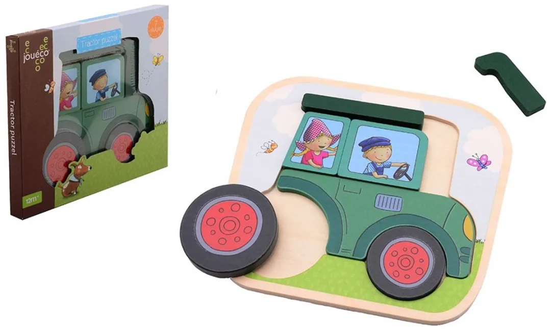 Johntoy Fien en Teun Tractor Puzzel 1000 Stuks - Multicolor