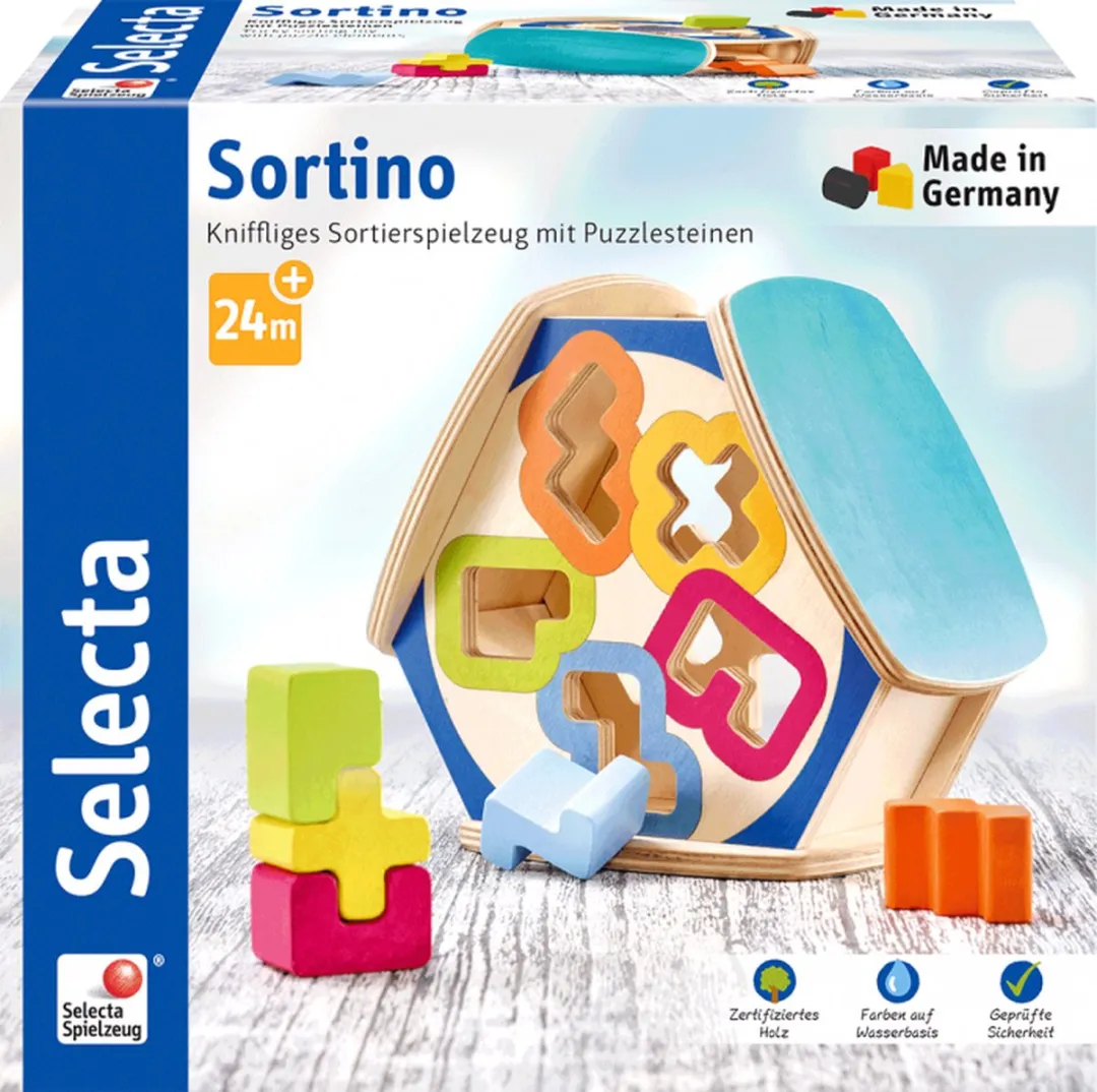 Schmidt Spiele Sortino Sortierbox 62066 - Hout - Meerkleurig
