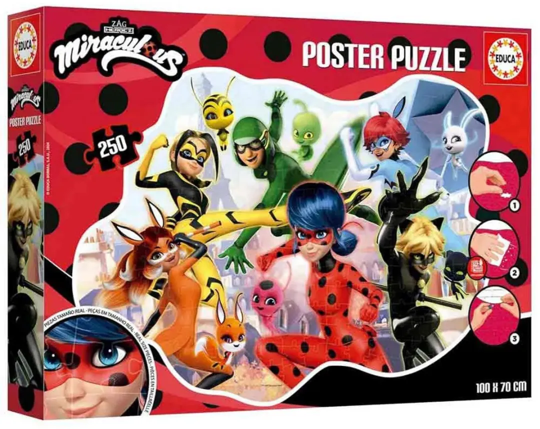 Educa Miraculous Ladybug Puzzel 250 Stuks - Multicolor