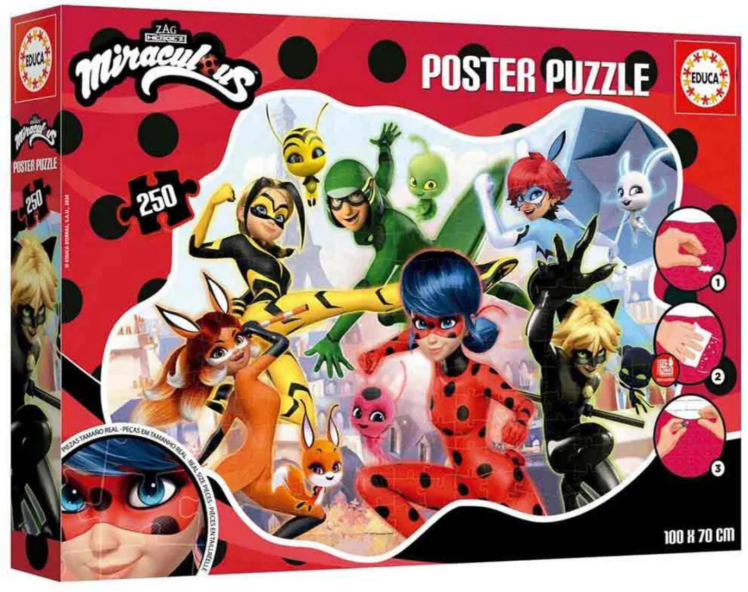 Educa Miraculous Ladybug Puzzel 250 Stuks - Multicolor