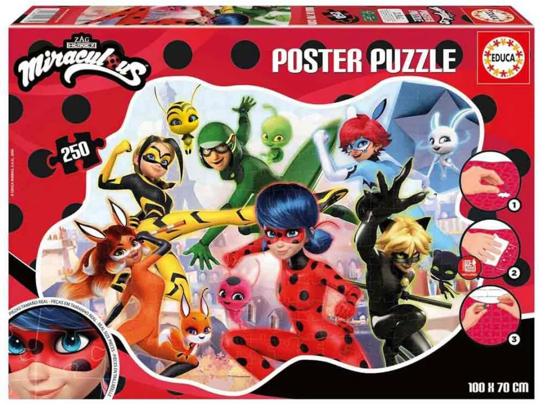 Educa Miraculous Ladybug Puzzel 250 Stuks - Multicolor - afbeelding 6 van 6