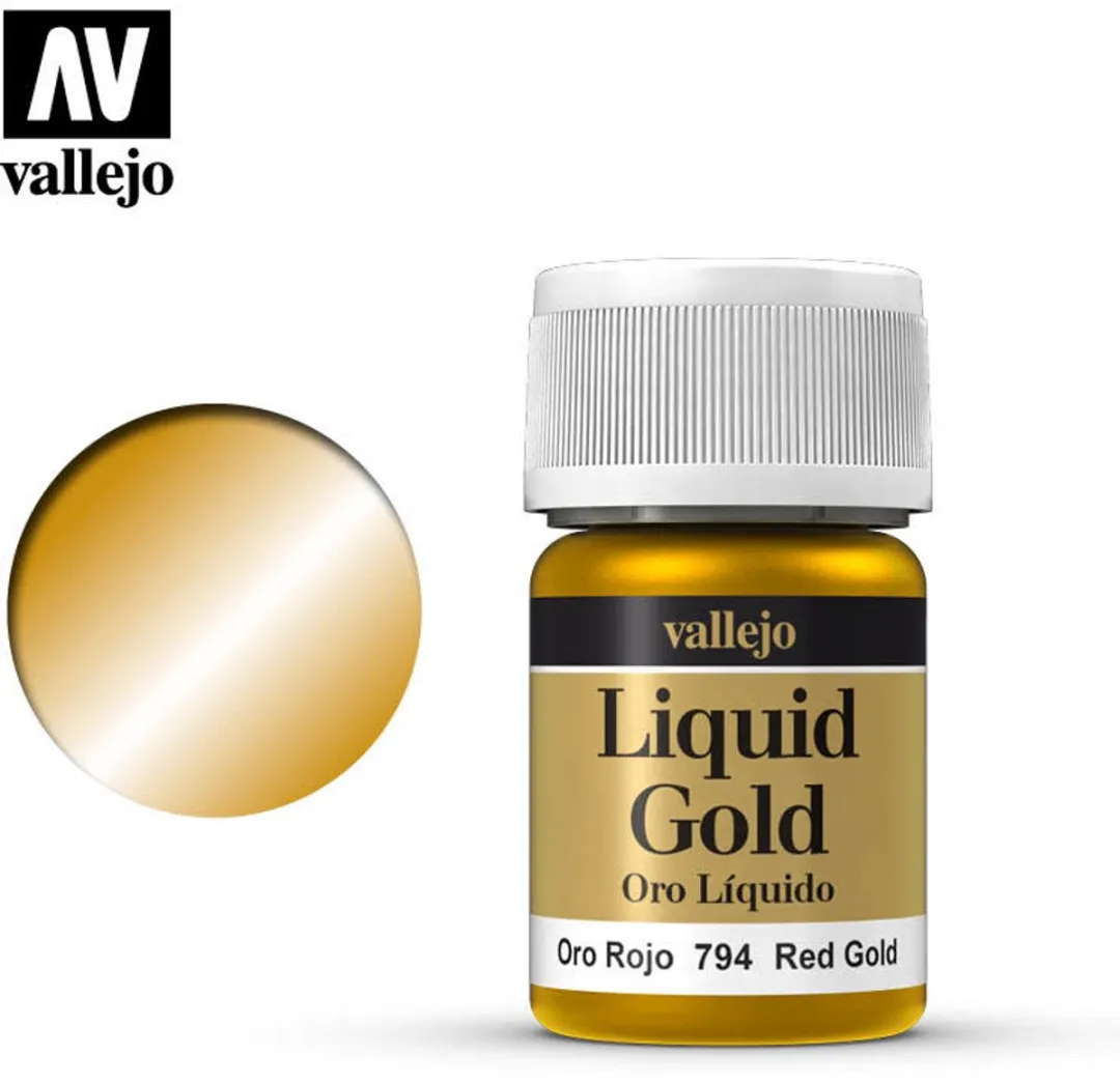 Vallejo Hobbyverf Liquid Red Gold 35ml