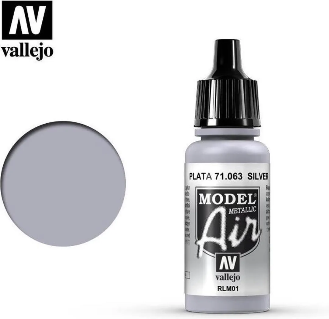 Vallejo Model Air Silver Acrylverf 17ml