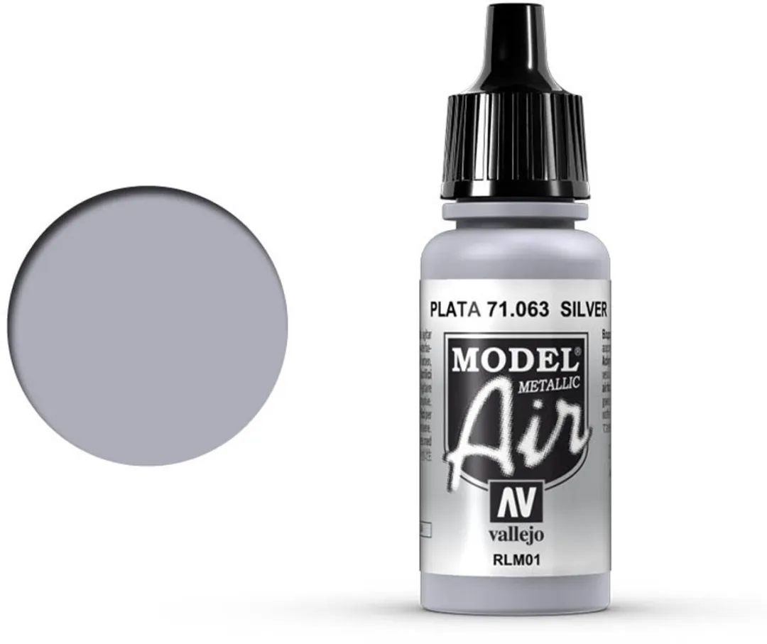 Vallejo Model Air Silver Acrylverf 17ml