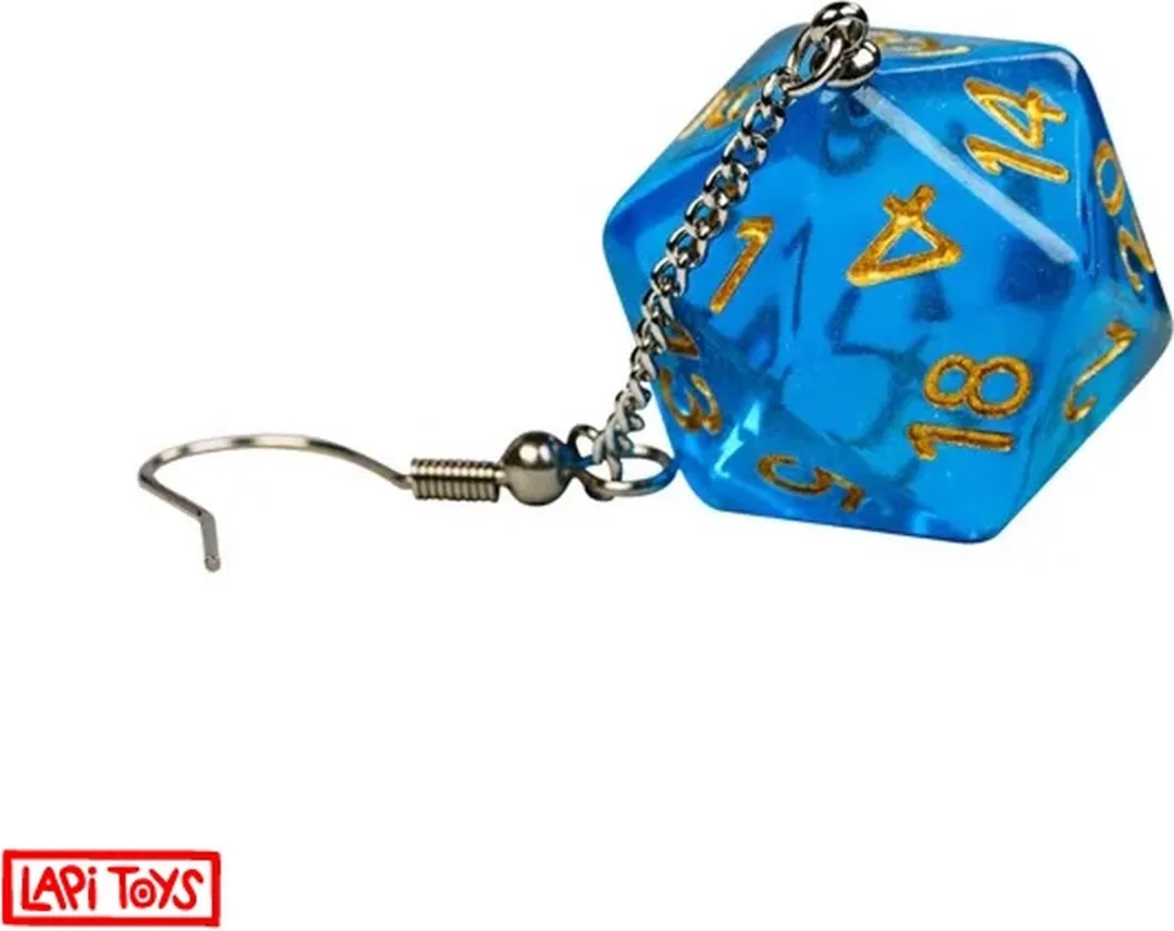 Lapi Toys DnD Oorbellen - Staal Resin - Blauw