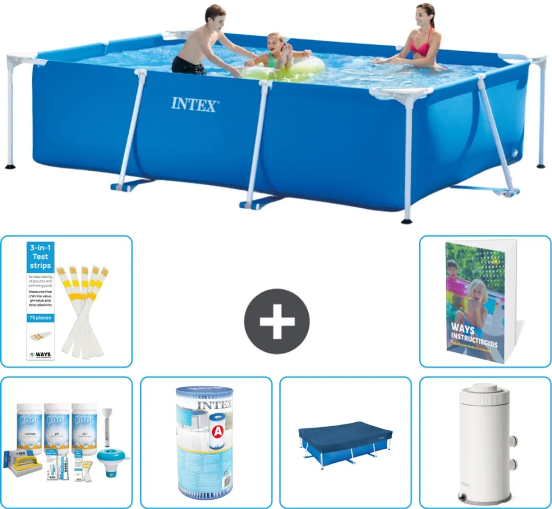 Intex Rechthoekig Frame Zwembad 300x200x75cm