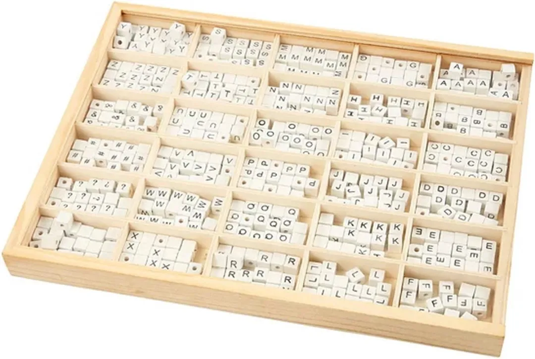 Creativ Company Houten Letterkralen A-Z Wit - 750 Stuks