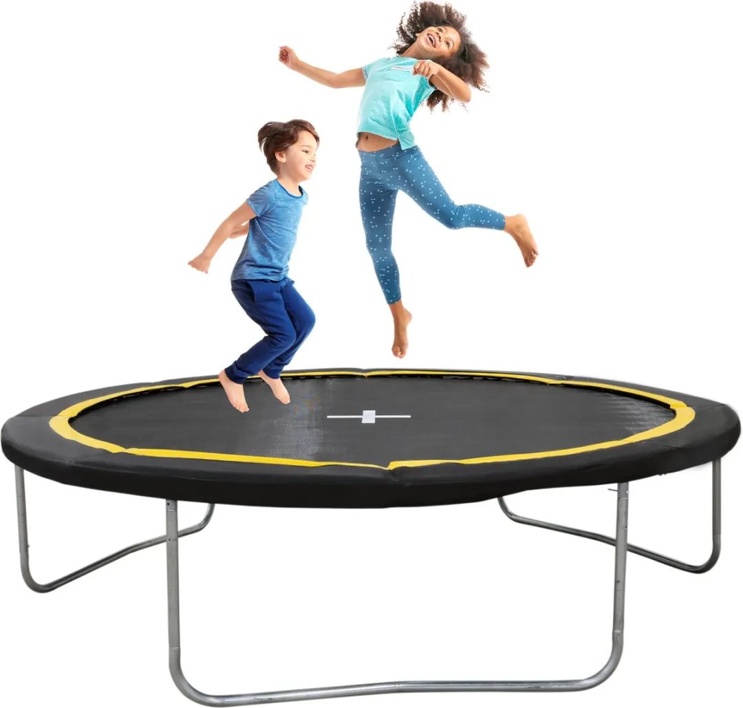 Dunlop Trampoline 6FT 183cm - Veiligheidsnet 200cm - Max. 80kg - Zwart/Geel