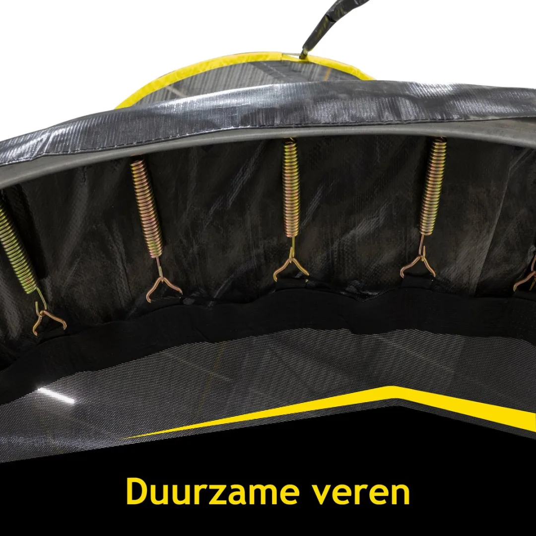 Dunlop Trampoline 6FT 183cm - Veiligheidsnet 200cm - Max. 80kg - Zwart/Geel