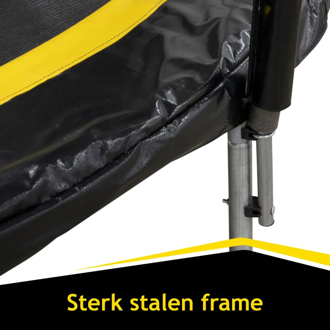 Dunlop Trampoline 6FT 183cm - Veiligheidsnet 200cm - Max. 80kg - Zwart/Geel - afbeelding 6 van 6