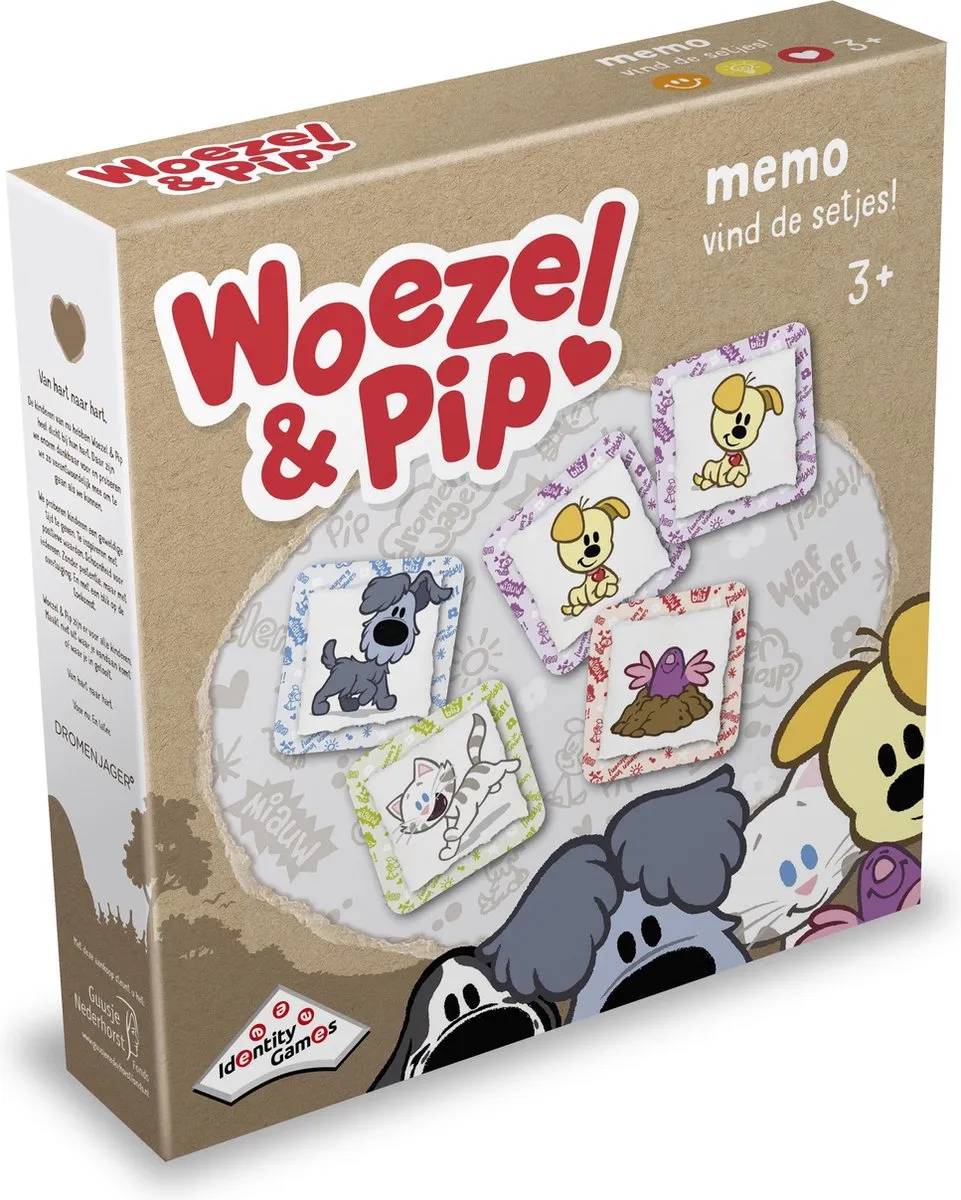 Identity Games Woezel & Pip Memo Kaartspel