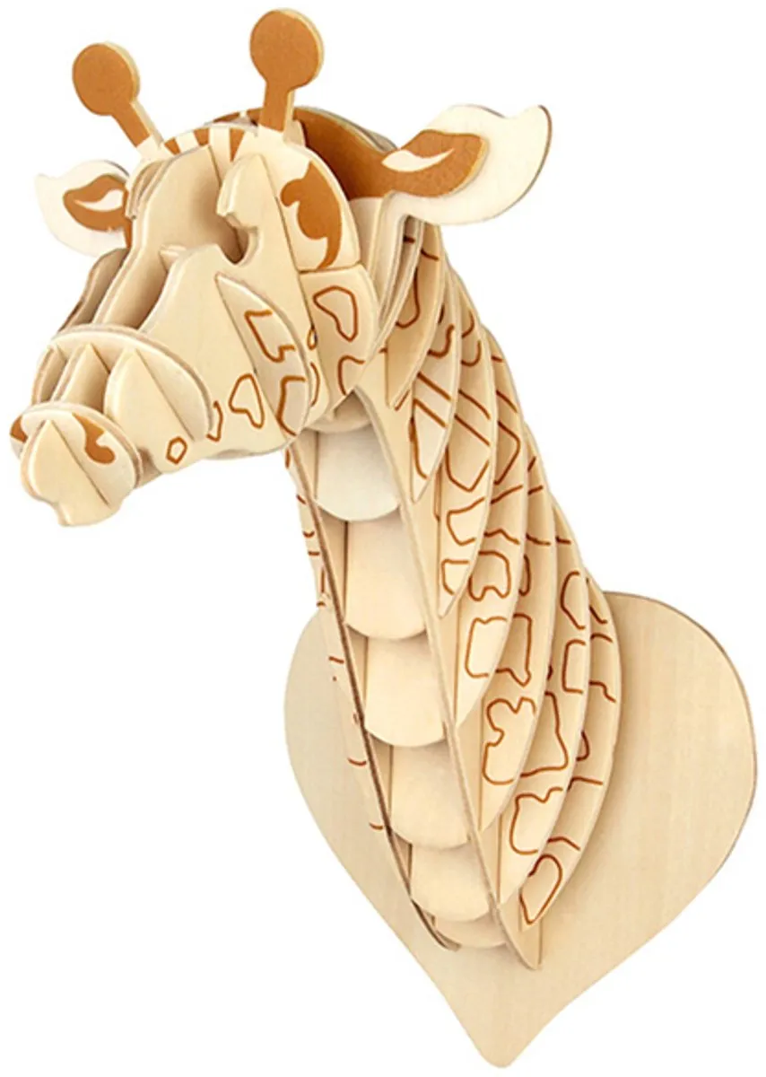 PIA Soft Toys 3D Houten Puzzel Girafhoofd