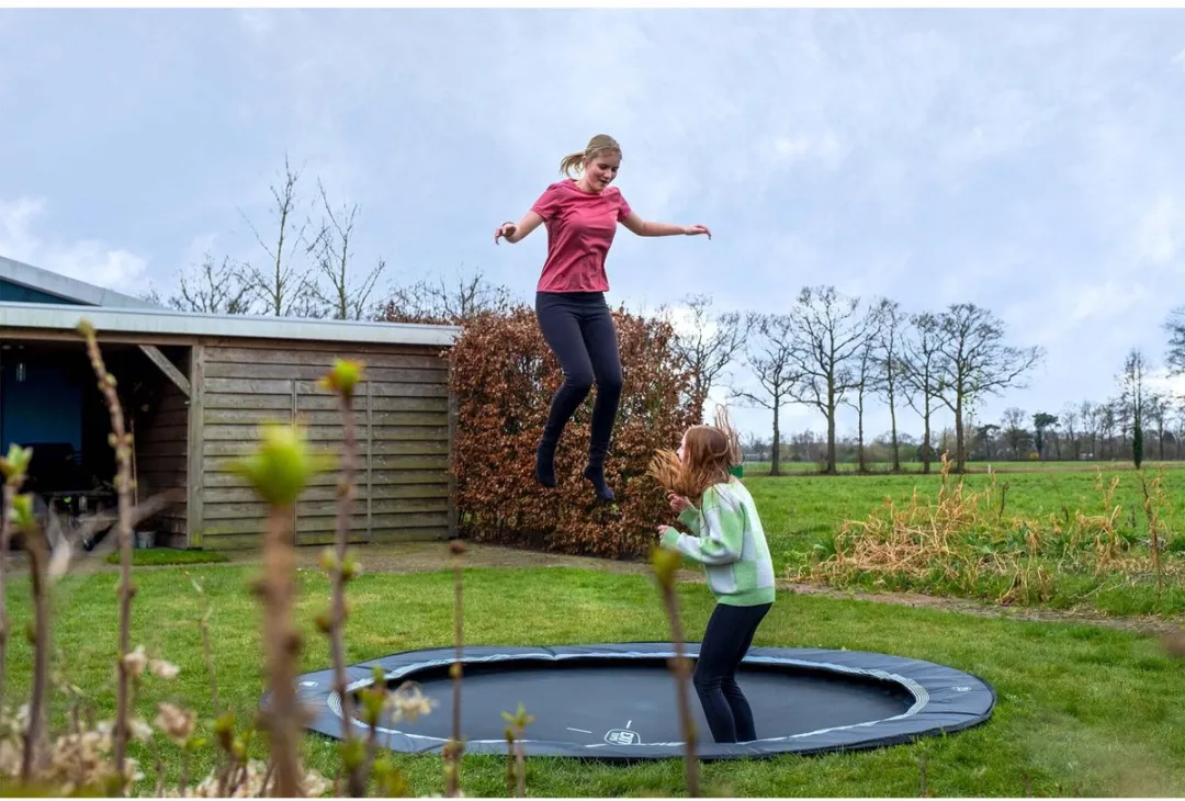 EXIT InTerra Groundlevel Trampoline Ø244cm - Zwart