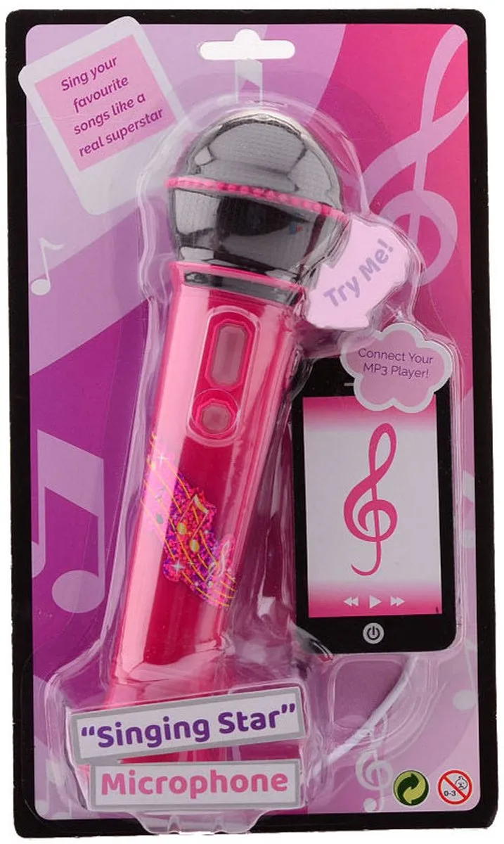 John Toys Sing Along Microfoon Roze