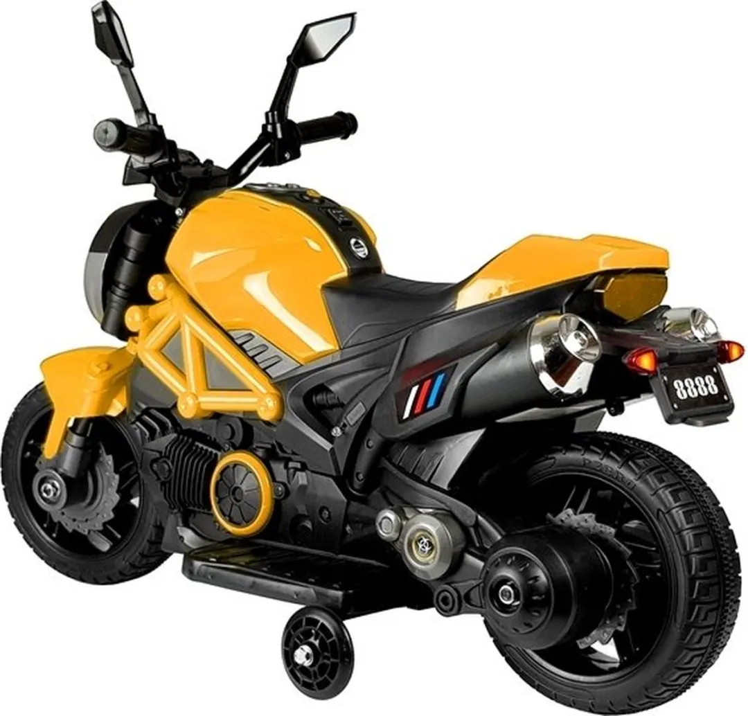 Lean Toys GTM1188 Elektrische Naked Bike - Kindermotor Geel