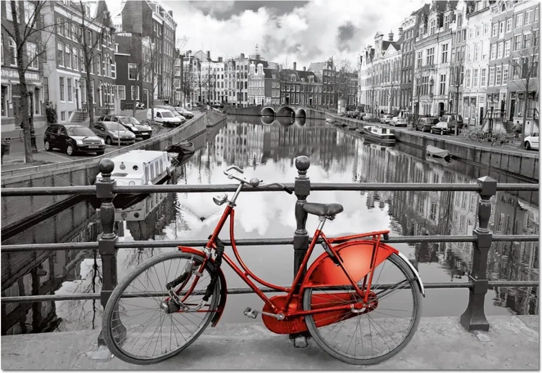 Educa Amsterdam Puzzel 1000 Stuks - Rood
