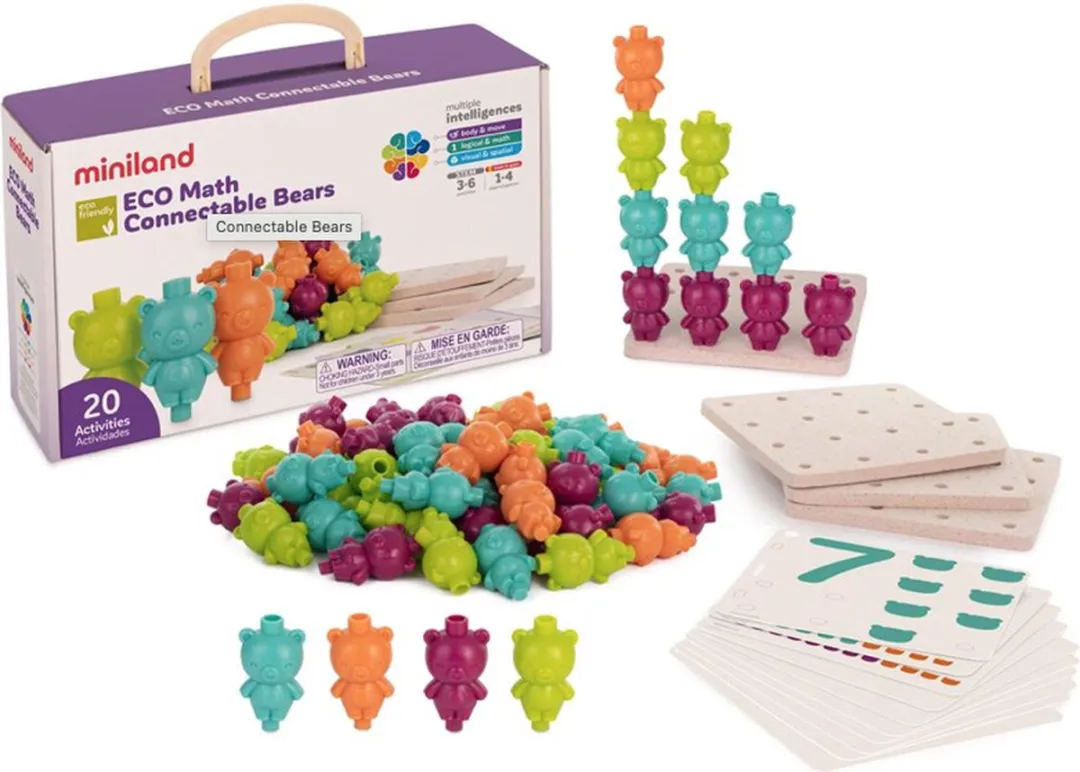 Miniland Eco Wiskunde Verbindbare Beren Roze 9503007000