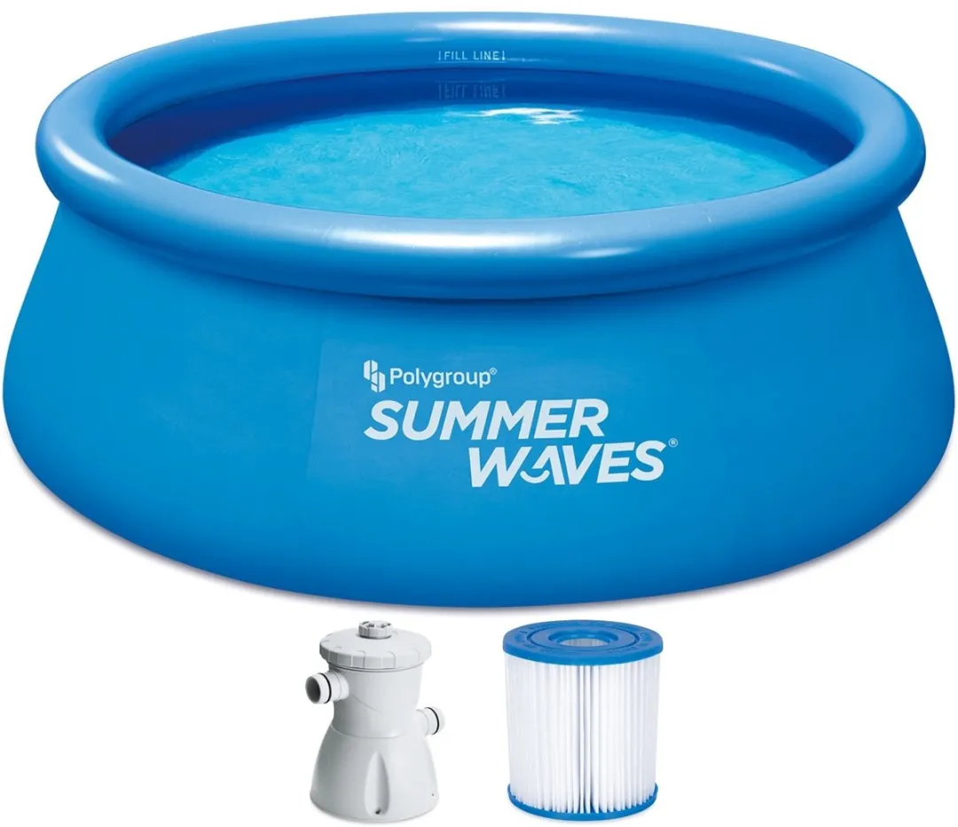 Summer Waves Quick Set Zwembad 244cm - 2302L Blauw - afbeelding 6 van 6