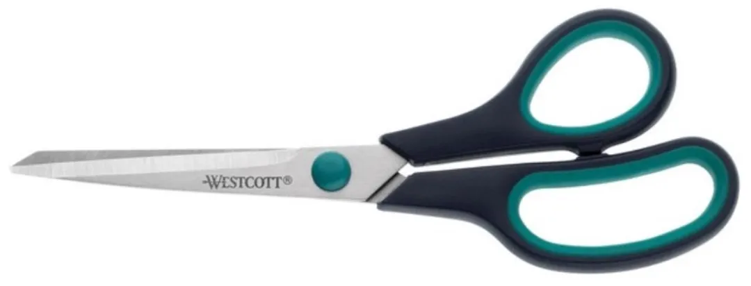 Westcott Easy Grip Schaar 21cm - Linkshandig - RVS - Blauw/Zwart