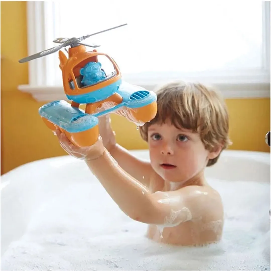 Green Toys Zee Helikopter Oranje/Blauw