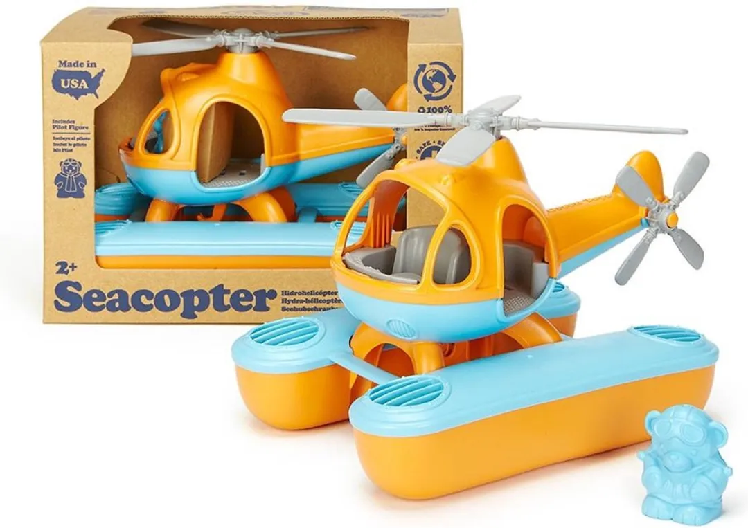 Green Toys Zee Helikopter Oranje/Blauw