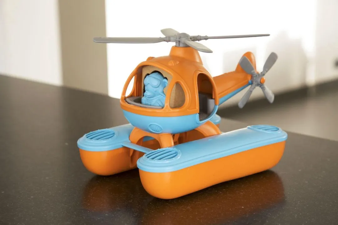 Green Toys Zee Helikopter Oranje/Blauw