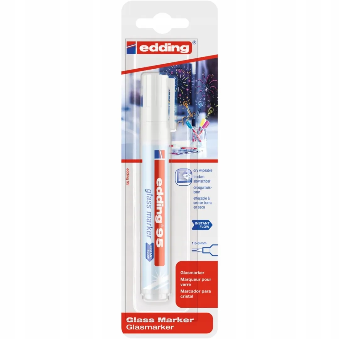 edding 95 Glasmarker Wit - afbeelding 3 van 5