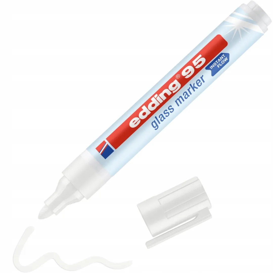 edding 95 Glasmarker Wit