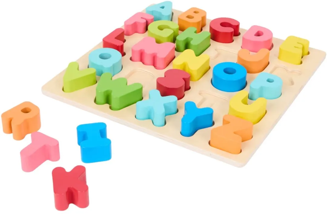 Mini Matters Houten Alfabetpuzzel - 26-delig - Met Alle Letters A-Z - Educatief Speelgoed