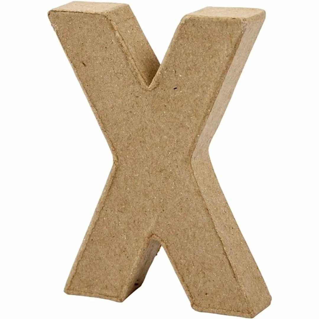 Creativ Company Creative Letter X Papier-mâché 10cm - Bruin