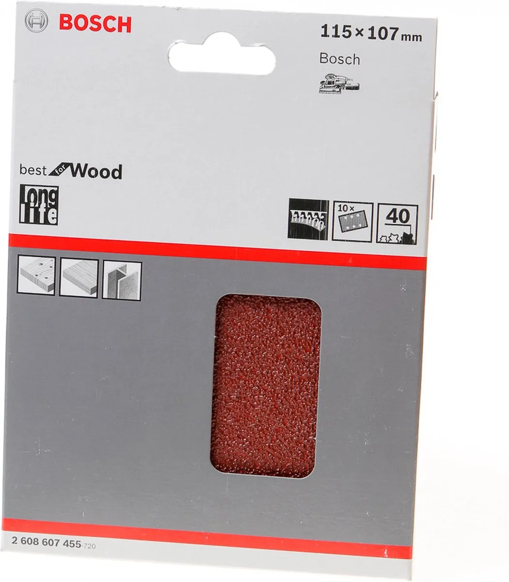 Bosch Schuurbladset 115x107mm - 5 Stuks