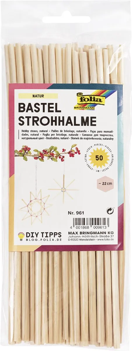 Folia Strohalmen Knutselwerkjes 220mm