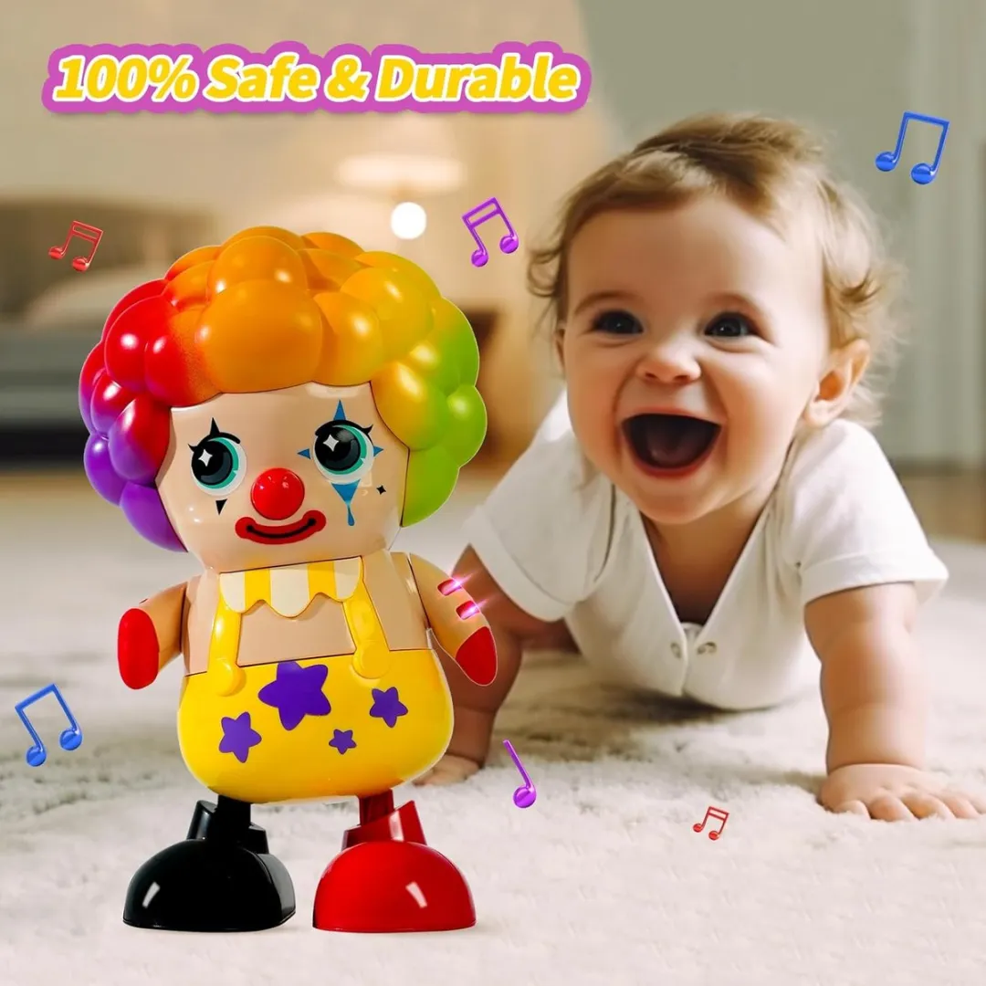 YJ Toys Dansende Circus Clown 21cm - Licht & Geluid - 3x AAA
