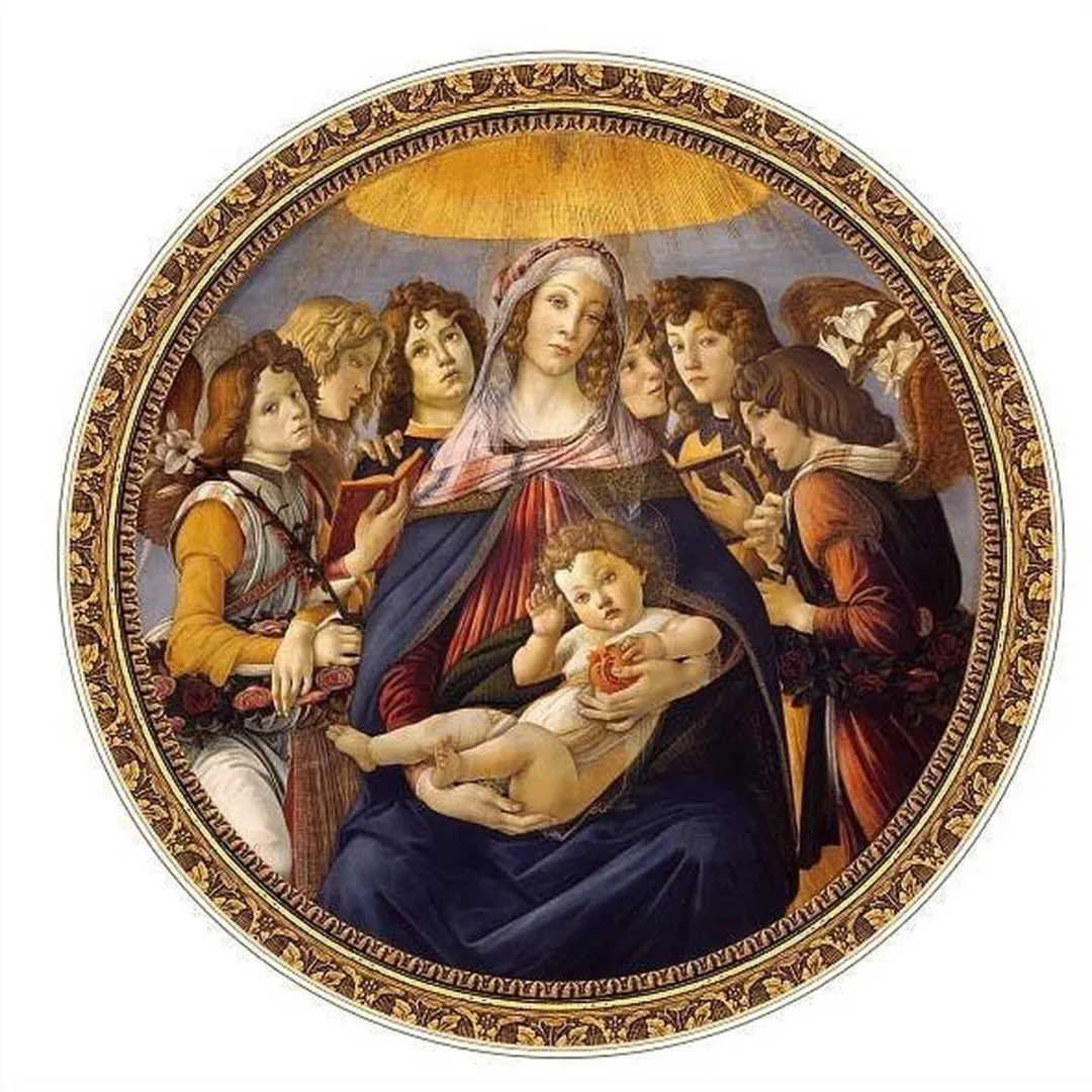 D-Toys Botticell Ronde Puzzel Madonna della Melagra 525 Stuks