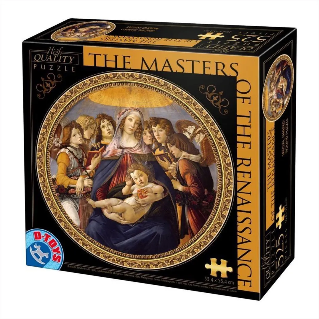 D-Toys Botticell Ronde Puzzel Madonna della Melagra 525 Stuks