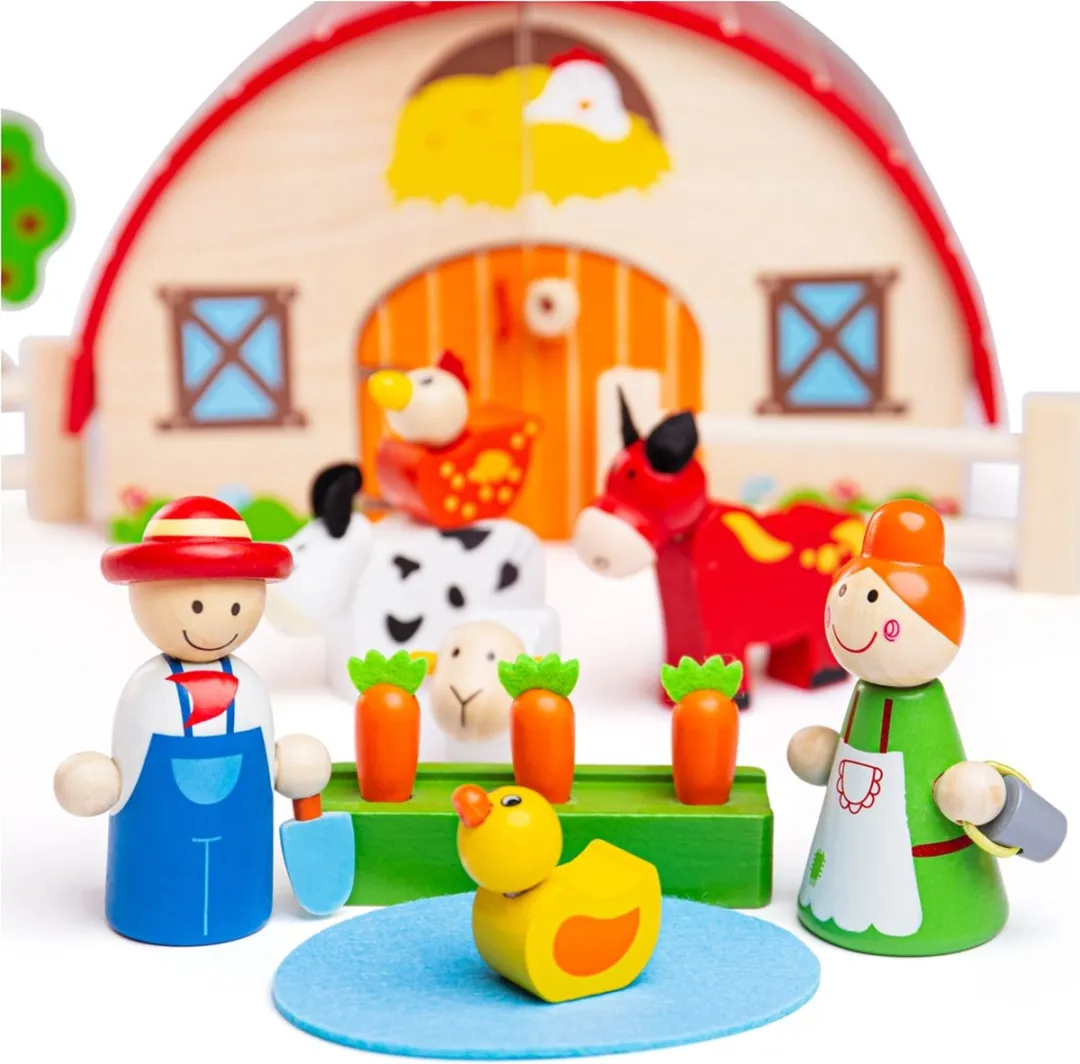 Bigjigs Mini Boerderij Speelset BJ684 - Meerdere kleuren - afbeelding 3 van 6
