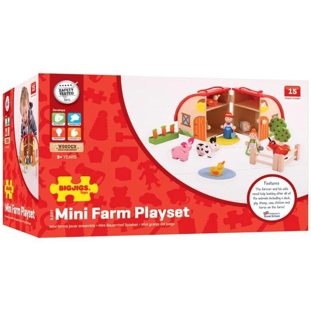 Bigjigs Mini Boerderij Speelset BJ684 - Meerdere kleuren - afbeelding 6 van 6