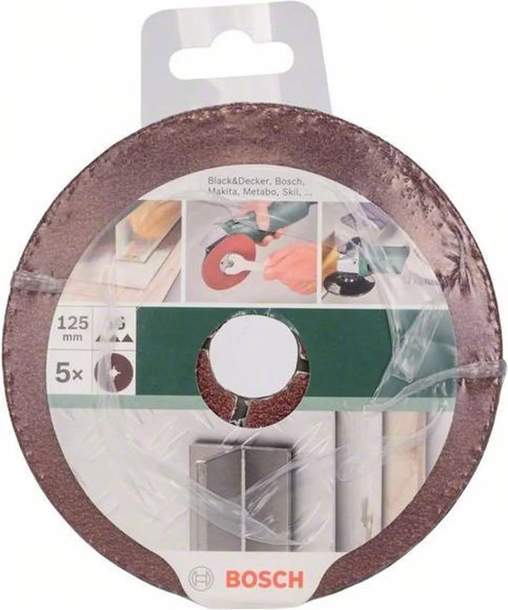Bosch Fiberschuurschijven 5-delig - Korund - afbeelding 3 van 3