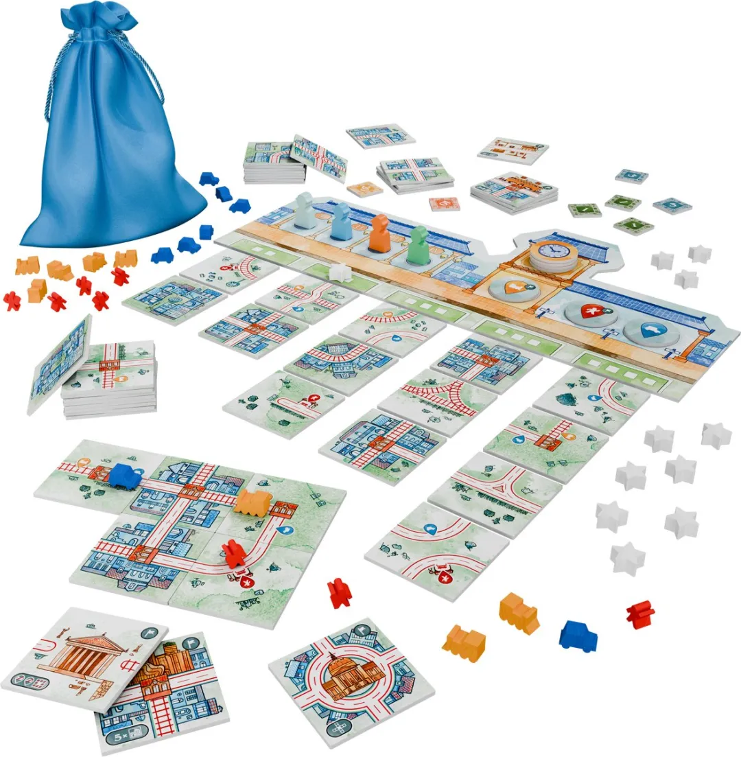 White Goblin Games Railroad Tiles Familiespel - 1-4 Spelers