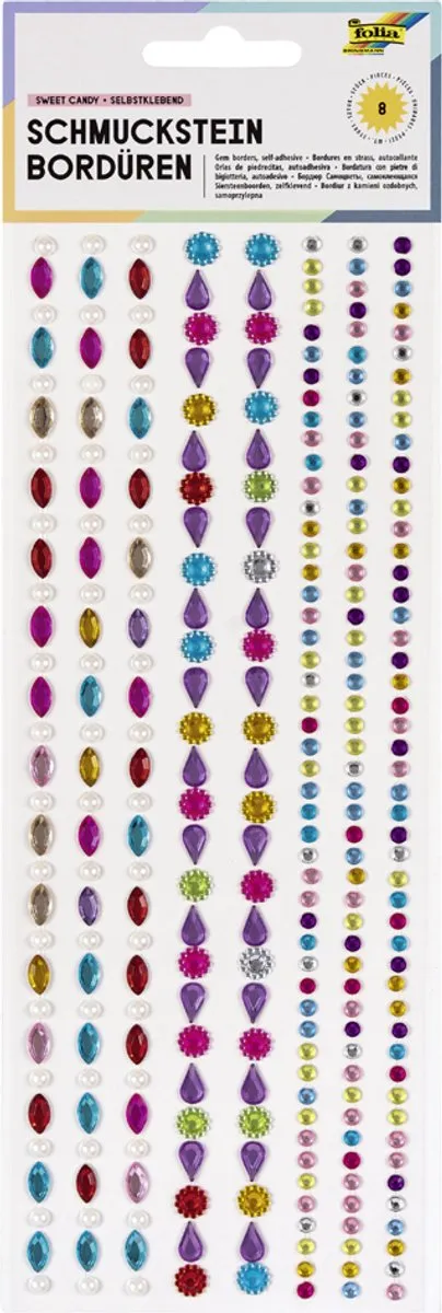 Folia 12325 Verwijderbare Stickers - Meerkleurig - 8 Stuks