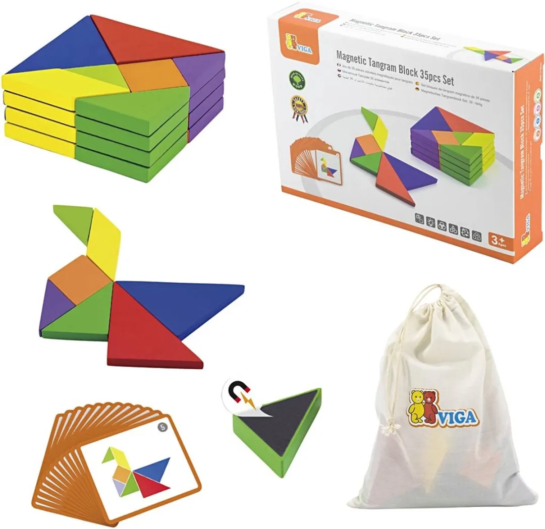 Viga Toys Magneetpuzzel Junior 55-delig