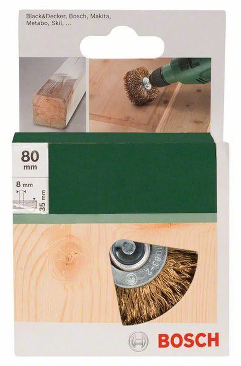 Bosch Houtstructuurborstel 2609256541 - Gegolfde draad 80mm