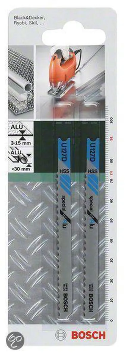 Bosch Decoupeerzaagblad HSS U 127 D - Aluminium