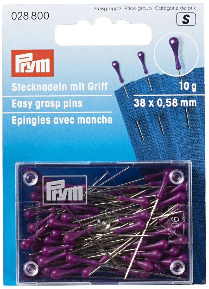Prym Spelden met handvat 38x0,58mm - Zilverkleurig/Paars - 10g
