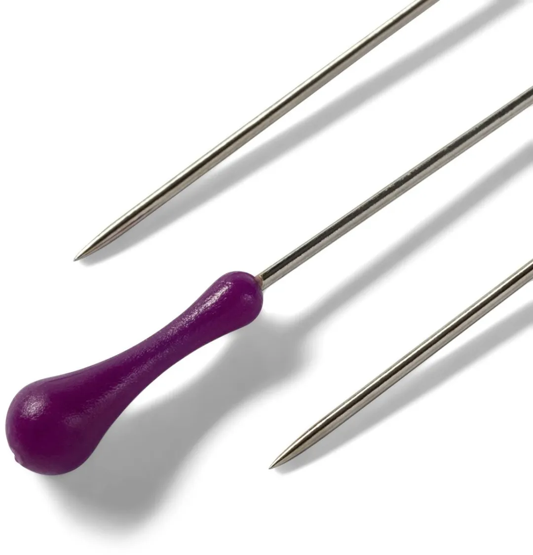 Prym Spelden met handvat 38x0,58mm - Zilverkleurig/Paars - 10g